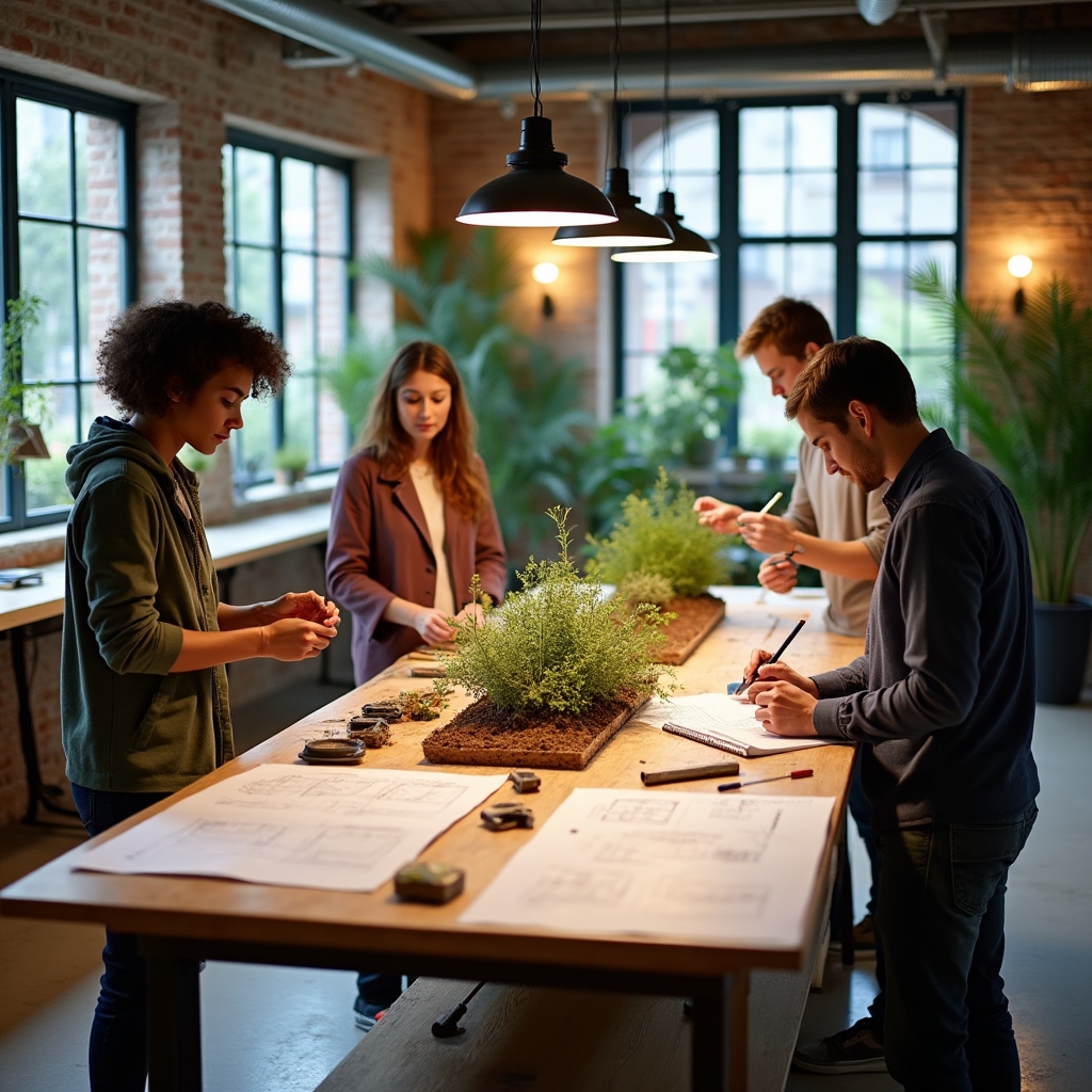 Sesión práctica del taller de xerojardinería con profesionales del sector de la jardinería